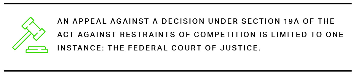 Appeals against a decision under section 19a of the act are limited to one instance