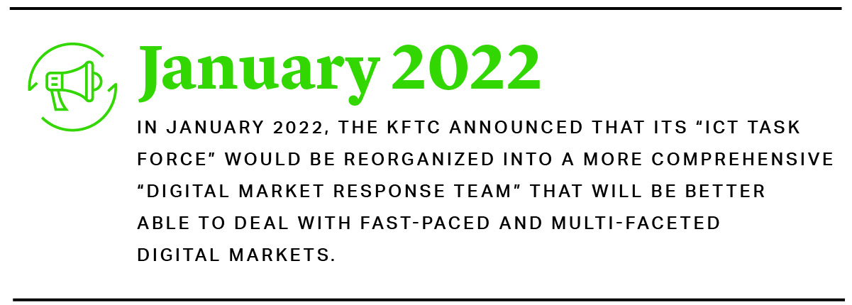 The KTFC announced that its “ICT task force” would be reorganized into a Digital Market Response Team