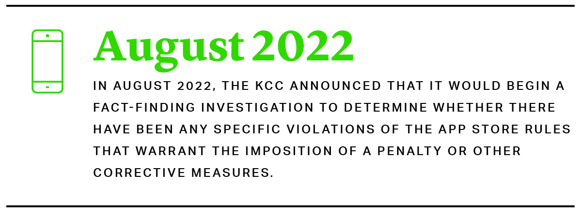 The KCC announced that it would begin a fact-finding investigation to identify any specific violations
