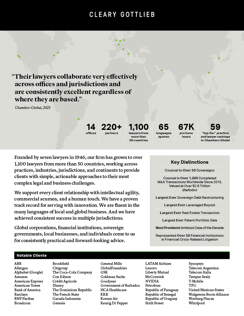 Cleary Gottlieb Firm Snapshot