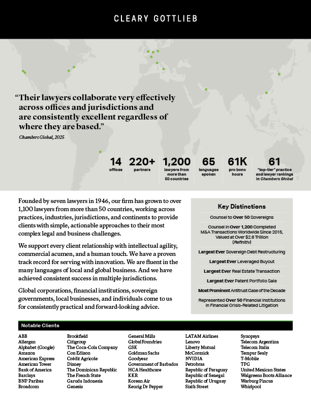 260210-04 NY BD Cleary Gottlieb Firm Snapshot