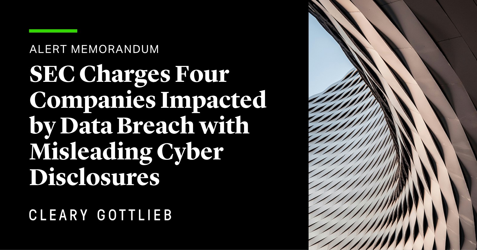 SEC Charges Four Companies With Misleading Cyber Disclosures | Cleary ...