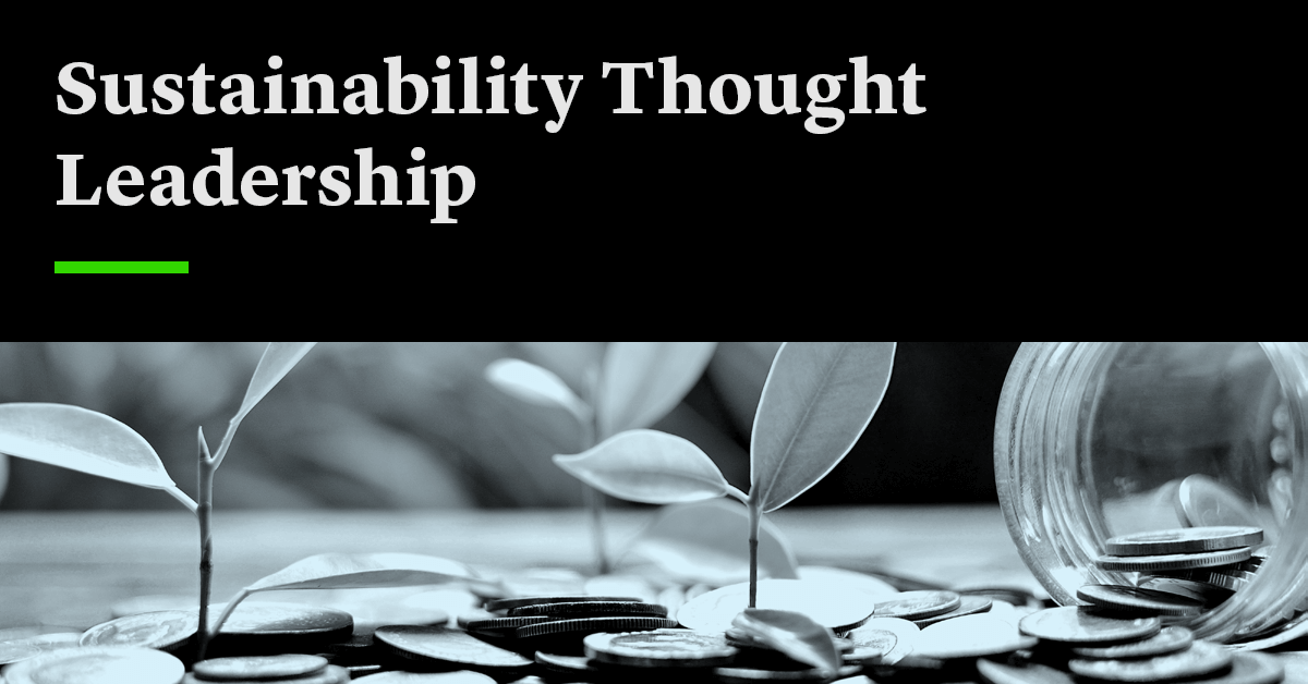 Sustainable Finance Thought Leadership